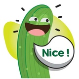 Happy Cucumber WhatsApp Sticker #10