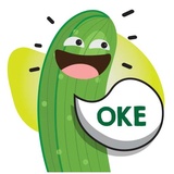 Happy Cucumber WhatsApp Sticker #11