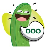 Happy Cucumber WhatsApp Sticker #13