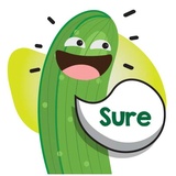 Happy Cucumber WhatsApp Sticker #14