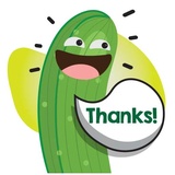 Happy Cucumber WhatsApp Sticker #15