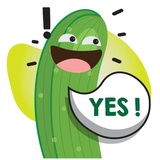 Happy Cucumber WhatsApp Sticker #18