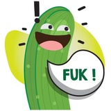 Happy Cucumber WhatsApp Sticker #4