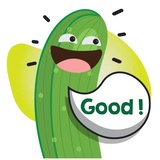 Happy Cucumber WhatsApp Sticker #5