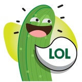 Happy Cucumber WhatsApp Sticker #8