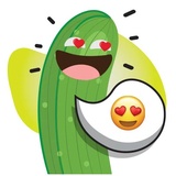 Happy Cucumber WhatsApp Sticker #9