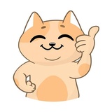 Happy Cat WhatsApp Sticker #2