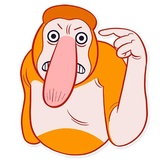 Hey Proboscis WhatsApp Sticker #3