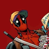 Deadpool Cartoon Characters WhatsApp Sticker #11
