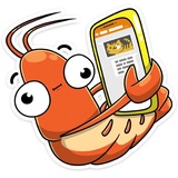 Shrimp WhatsApp Sticker #10