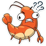 Shrimp WhatsApp Sticker #11