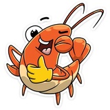 Shrimp WhatsApp Sticker #14