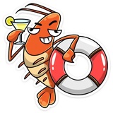 Shrimp WhatsApp Sticker #19