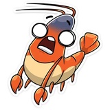 Shrimp WhatsApp Sticker #5