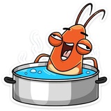 Shrimp WhatsApp Sticker #6