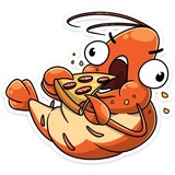 Shrimp WhatsApp Sticker #7