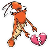 Shrimp WhatsApp Sticker #9