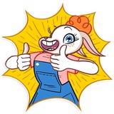 Hillbilly Dolly WhatsApp Sticker #3