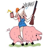 Hillbilly Dolly WhatsApp Sticker #6