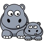 Funny Hippo WhatsApp Sticker #2