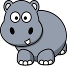 Funny Hippo WhatsApp Sticker #3