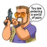 The Dude WhatsApp Sticker #11