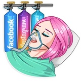 Internet Addiction WhatsApp Sticker #25