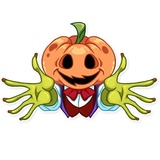 Jack Pumpkin Head WhatsApp Sticker #10
