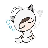 Kawaii Cat Chan WhatsApp Sticker #10