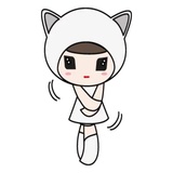 Kawaii Cat Chan WhatsApp Sticker #11