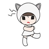 Kawaii Cat Chan WhatsApp Sticker #13