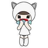 Kawaii Cat Chan WhatsApp Sticker #23