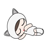 Kawaii Cat Chan WhatsApp Sticker #26