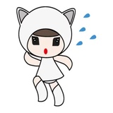Kawaii Cat Chan WhatsApp Sticker #7
