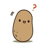 Kawaii Potato WhatsApp Sticker #4