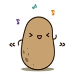 Kawaii Potato WhatsApp Sticker #7