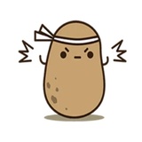Kawaii Potato WhatsApp Sticker #8