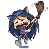 Kitty the Witch WhatsApp Sticker #19