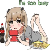 Lazy pigtails girl WhatsApp Sticker #10