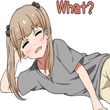 Lazy pigtails girl WhatsApp Sticker #15