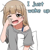 Lazy pigtails girl WhatsApp Sticker #16