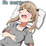 Lazy pigtails girl WhatsApp Sticker #2