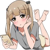 Lazy pigtails girl WhatsApp Sticker #22