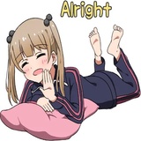 Lazy pigtails girl WhatsApp Sticker #29