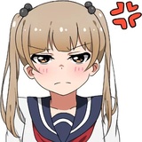 Lazy pigtails girl WhatsApp Sticker #3