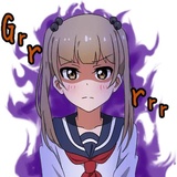 Lazy pigtails girl WhatsApp Sticker #9