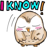 A Little cute OWL WhatsApp Sticker #16
