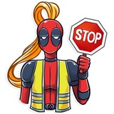 Lady Deadpool WhatsApp Sticker #10