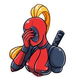 Lady Deadpool WhatsApp Sticker #14