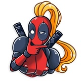 Lady Deadpool WhatsApp Sticker #18